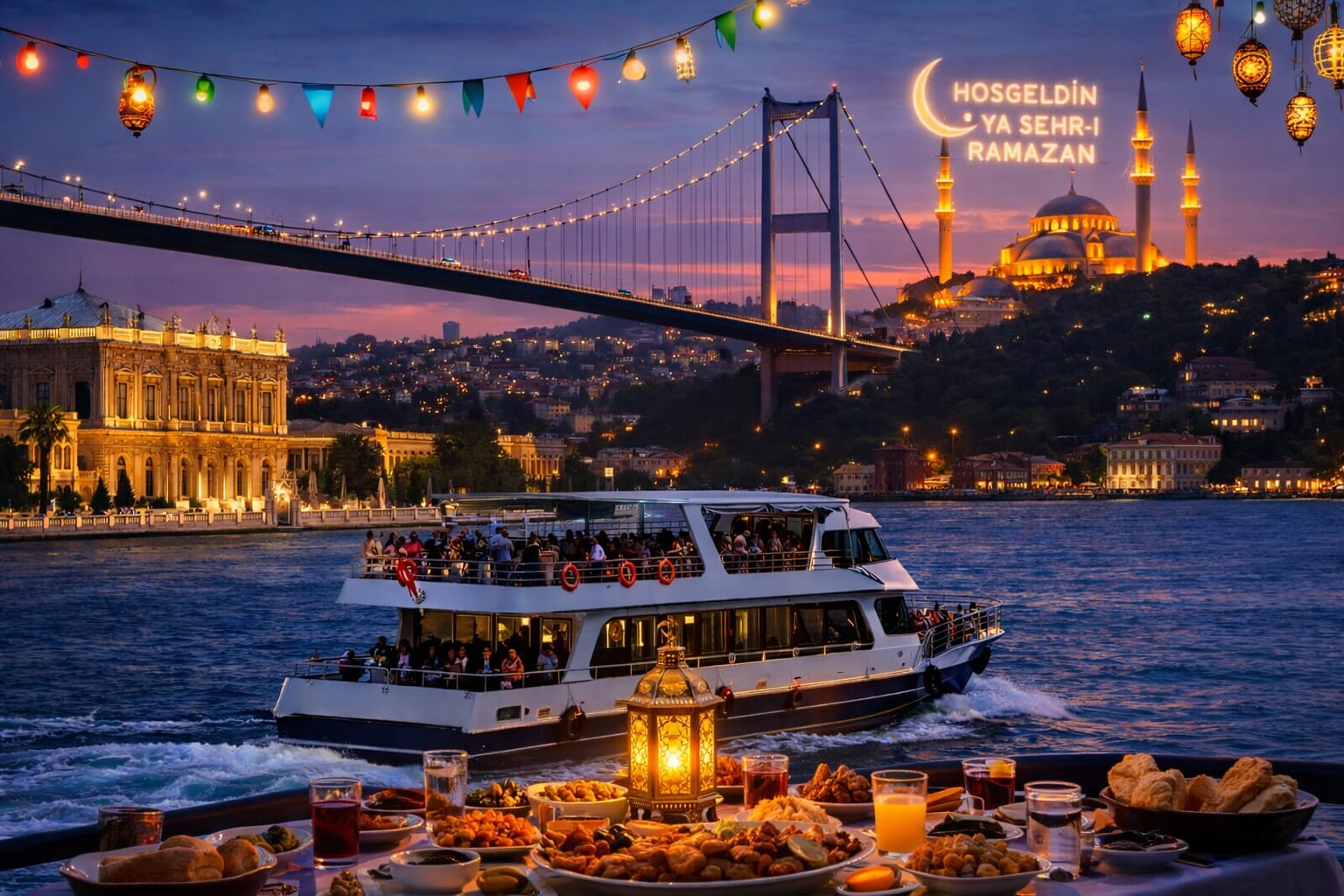 RAMAZAN BOYUNCA BOĞAZDA İFTAR TURU - SEMAZEN VE CANLI MÜZİK EŞLİĞİNDE  İFTAR 